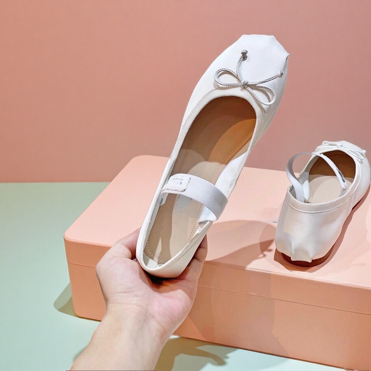 26SS Luxury Ballet Flats, Wome - Ribbon Bow Gift reseña y precio