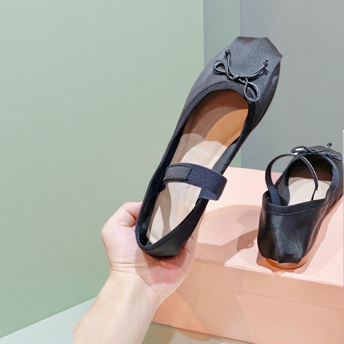 26SS Luxury Ballet Flats, Wome - Ribbon Bow Gift reseña y precio