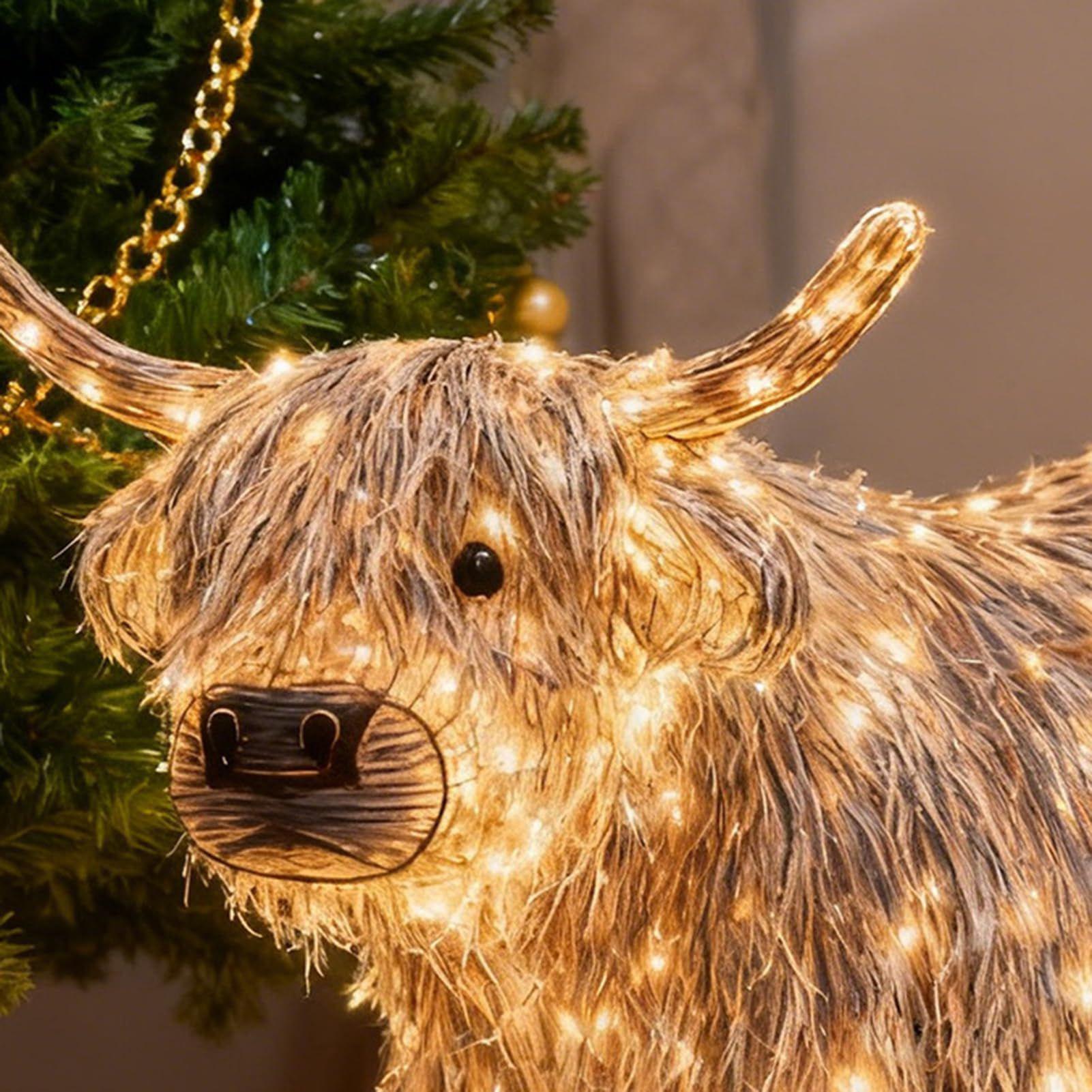 Cow Figurine Light Up 11 Inch  - Christmas Lights Outdoor reseña y precio