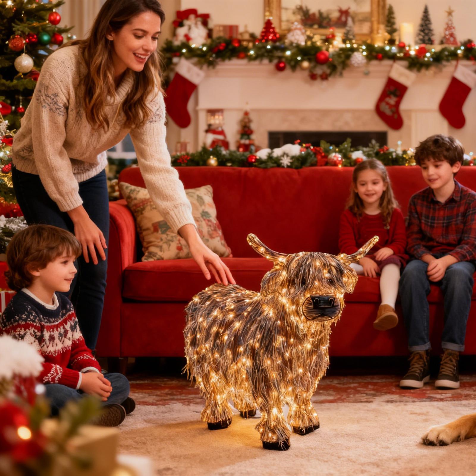 Cow Figurine Light Up 11 Inch  - Christmas Lights Outdoor reseña y precio