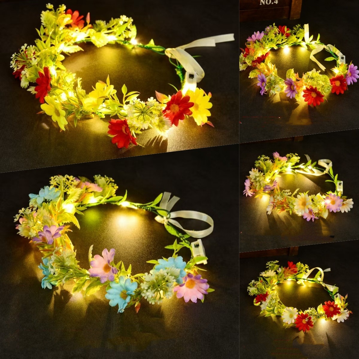 Luminous Floral Wreath LED Flo - Led Fairy String Lights reseña y precio
