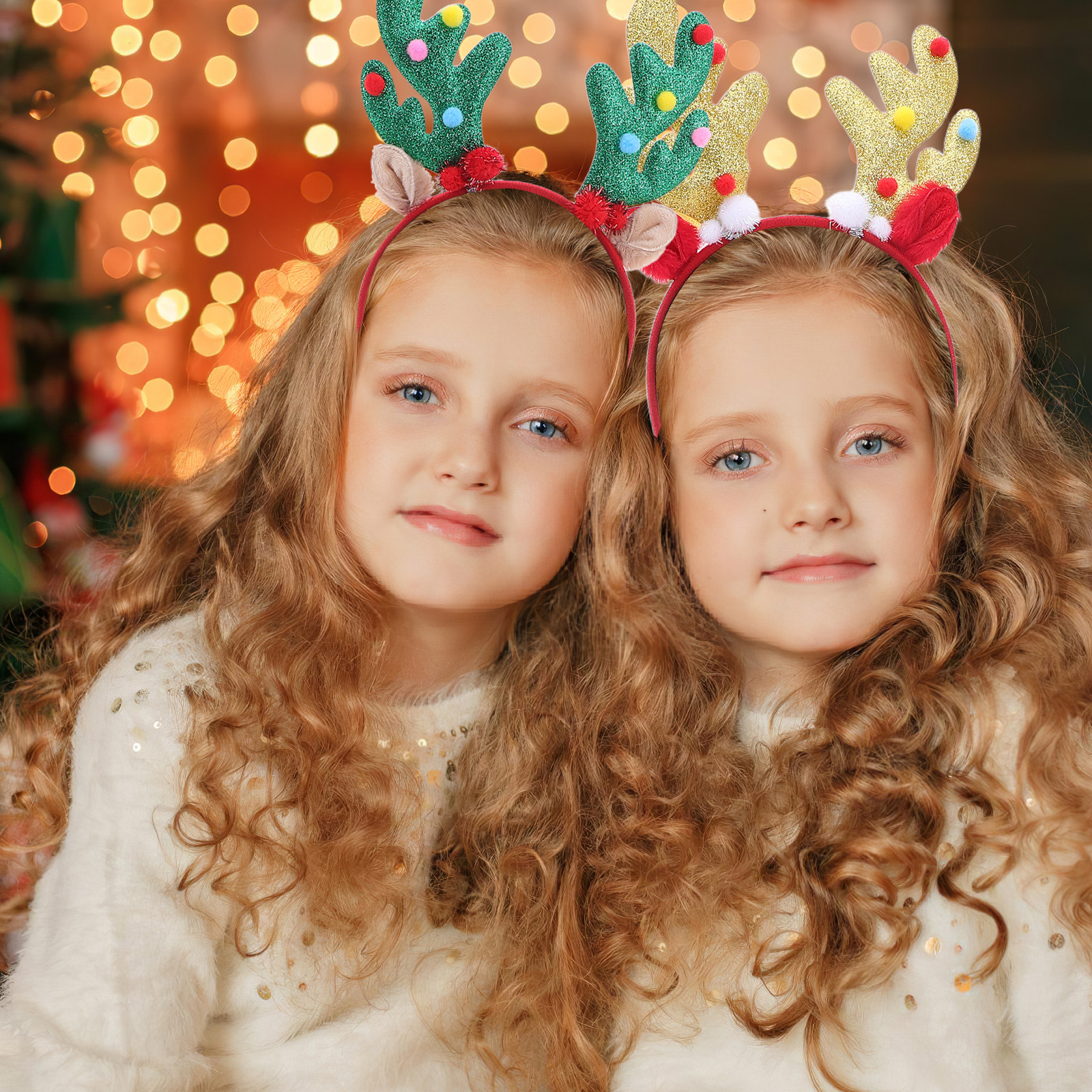 2Pcs Christmas Headband Reinde - Reindeer Antlers Headband reseña y precio