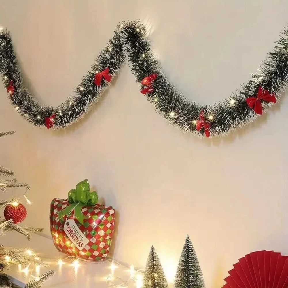 Christmas Tinsel Garland Artif - Tinsel Garland Decoration reseña y precio