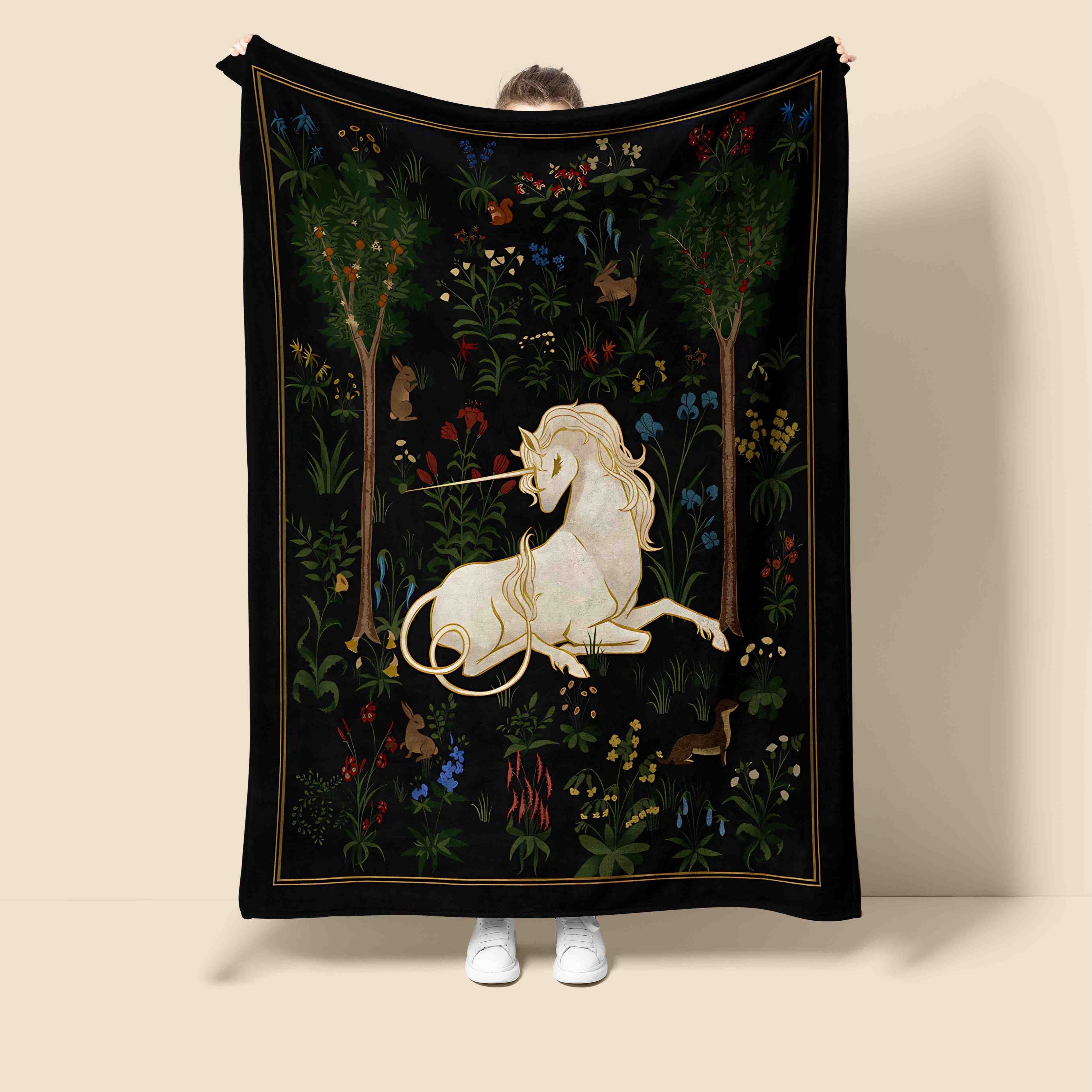 1pc Magical Unicorn Forest Thr - Christmas Throw Blanket reseña y precio