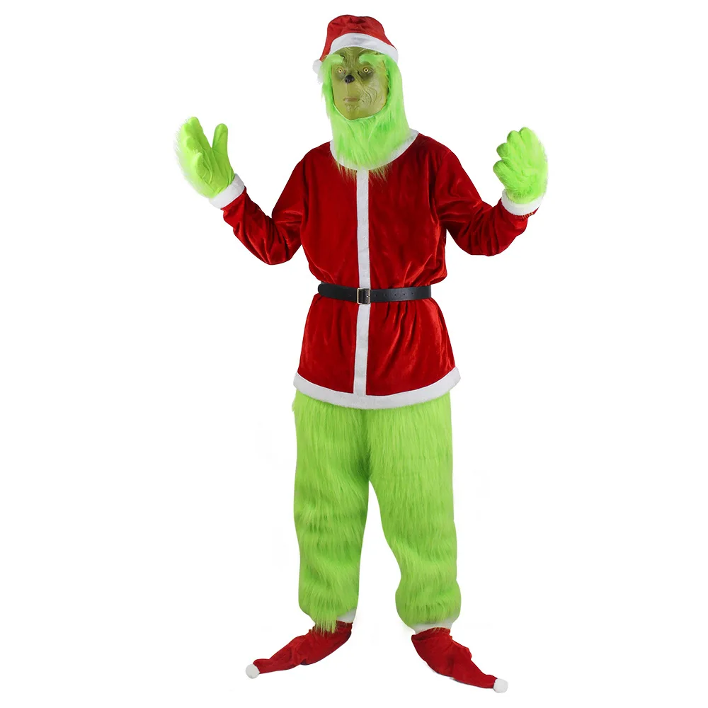Merry Christmas Grinch Cosplay - Santa Hat Plush reseña y precio