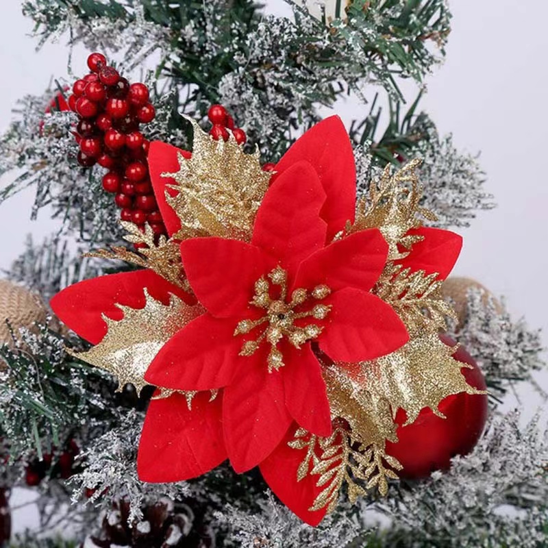5PCS Christmas Flowers Christm - Christmas Tree Artificial reseña y precio