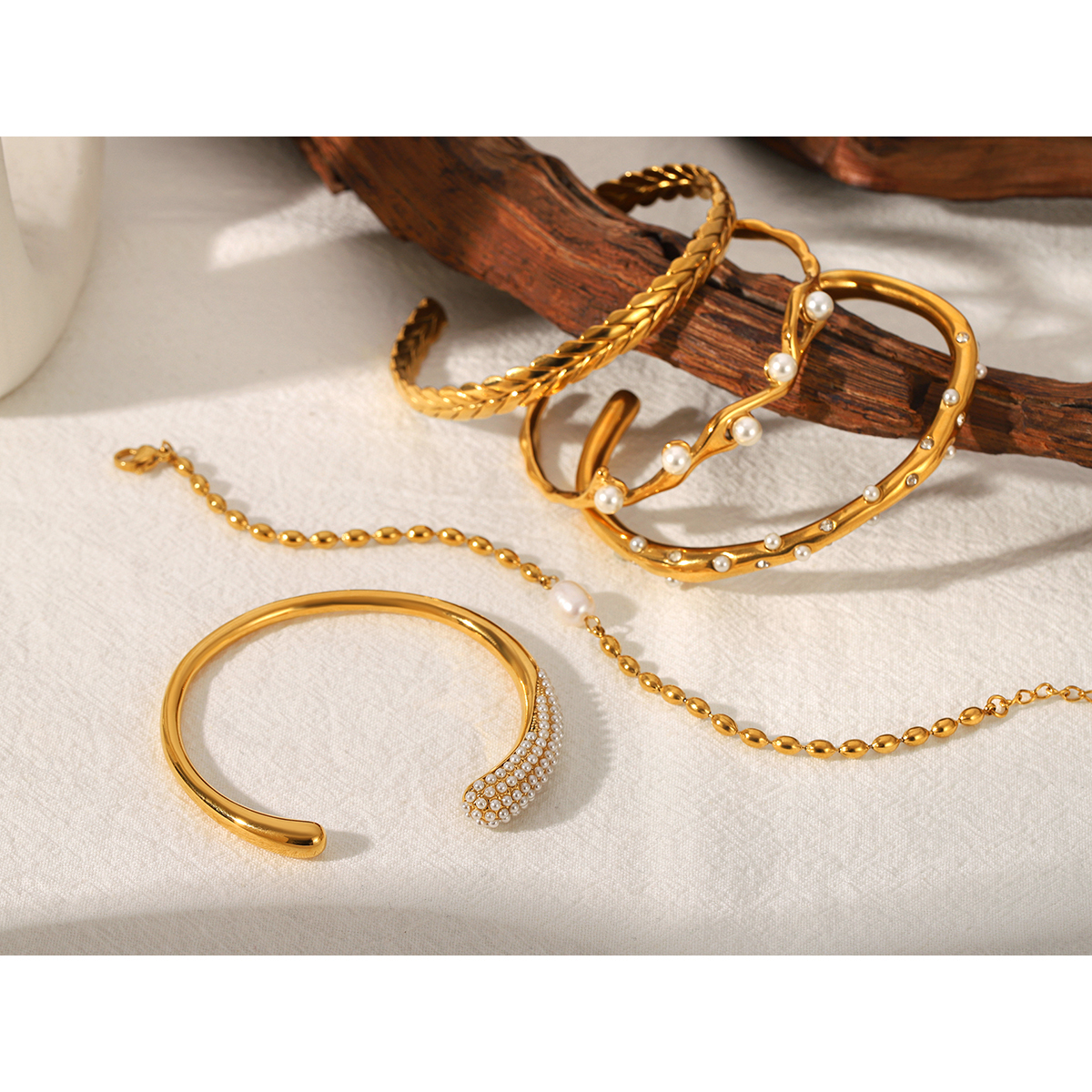18K Gold Plated Stainless Stee - Gift Box Wrap Set reseña y precio