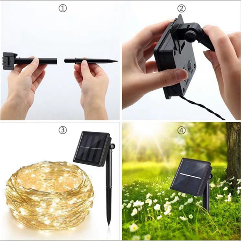 ONCE Solar Powered Lights 200  - Led Fairy String Lights reseña y precio