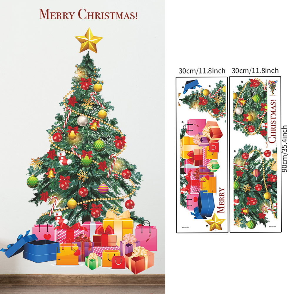 Christmas Tree Wall Stickers G - Snowflake Window Decal reseña y precio