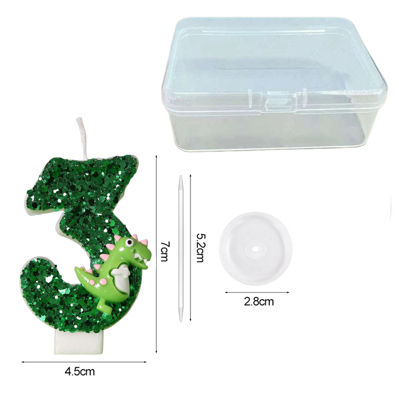Cartoon Dinosaur Digital Birth - Holiday Candle Set reseña y precio
