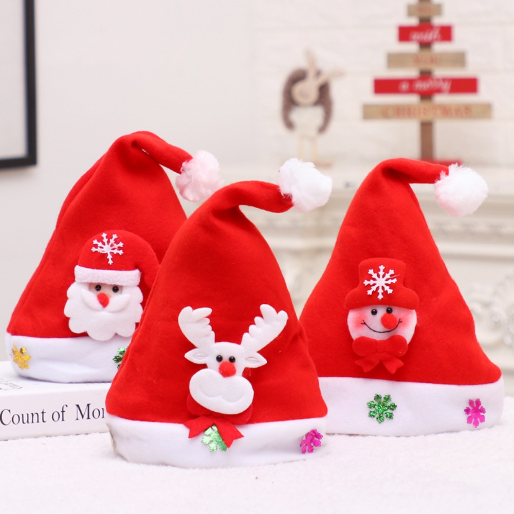 New Year Elk Santa Claus Cap N - Santa Hat Plush reseña y precio