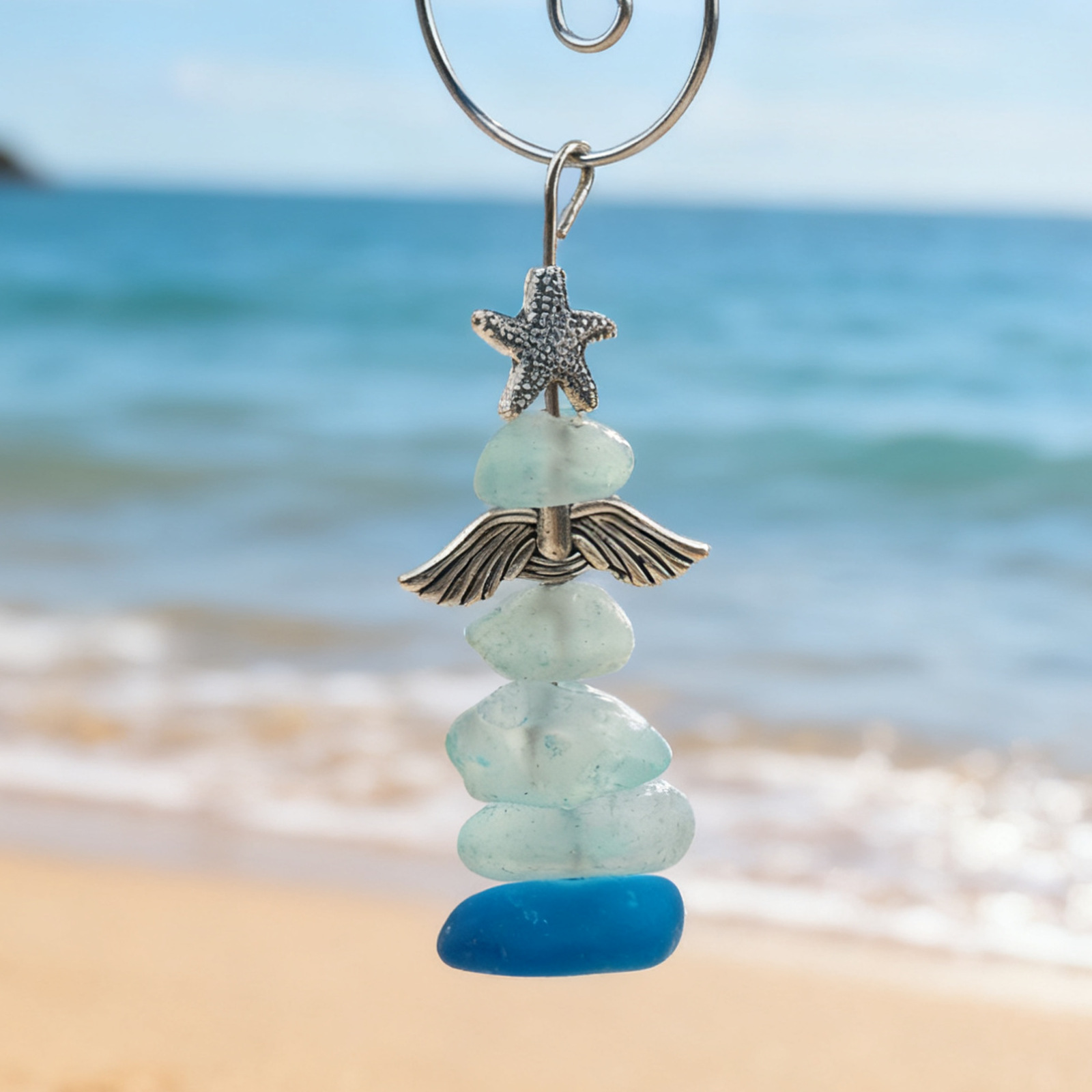 Christmas Sea Glass Ornaments  - Christmas Stocking Hanging reseña y precio