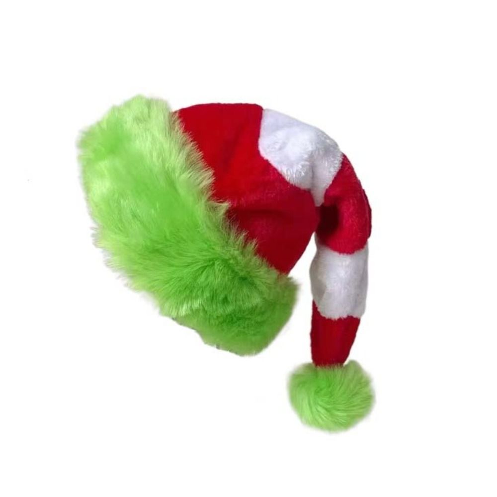 Green Edged Christmas Hat Red  - Santa Hat Plush reseña y precio