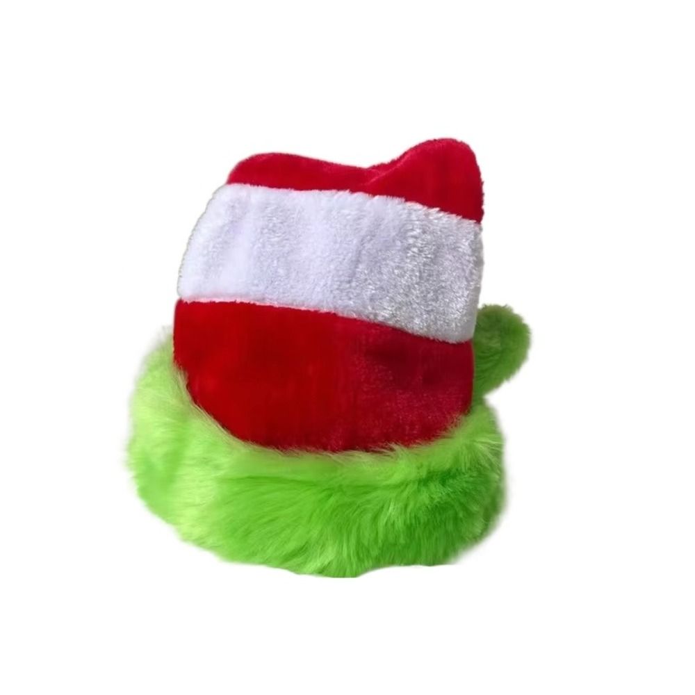 Green Edged Christmas Hat Red  - Santa Hat Plush reseña y precio