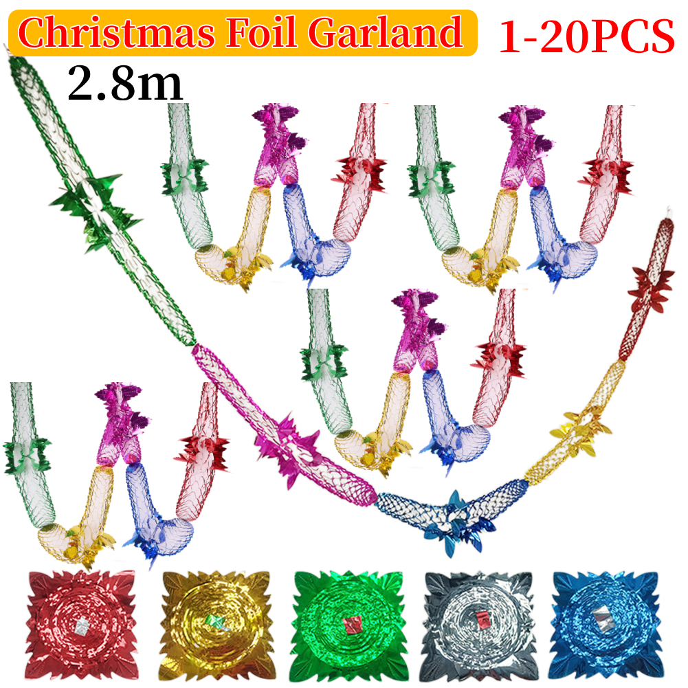 Christmas Foil Garland Ceiling - Tinsel Garland Decoration reseña y precio