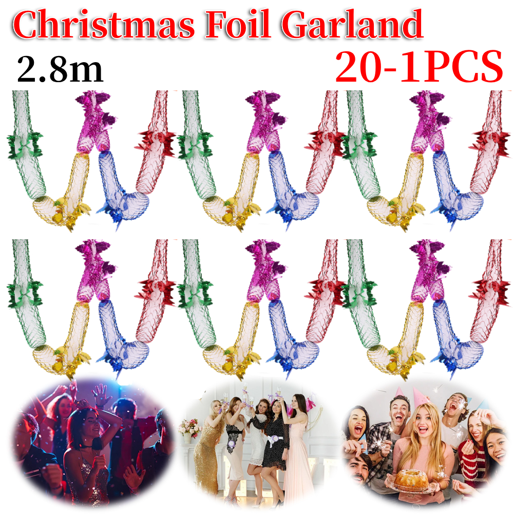 Christmas Foil Garland Ceiling - Tinsel Garland Decoration reseña y precio