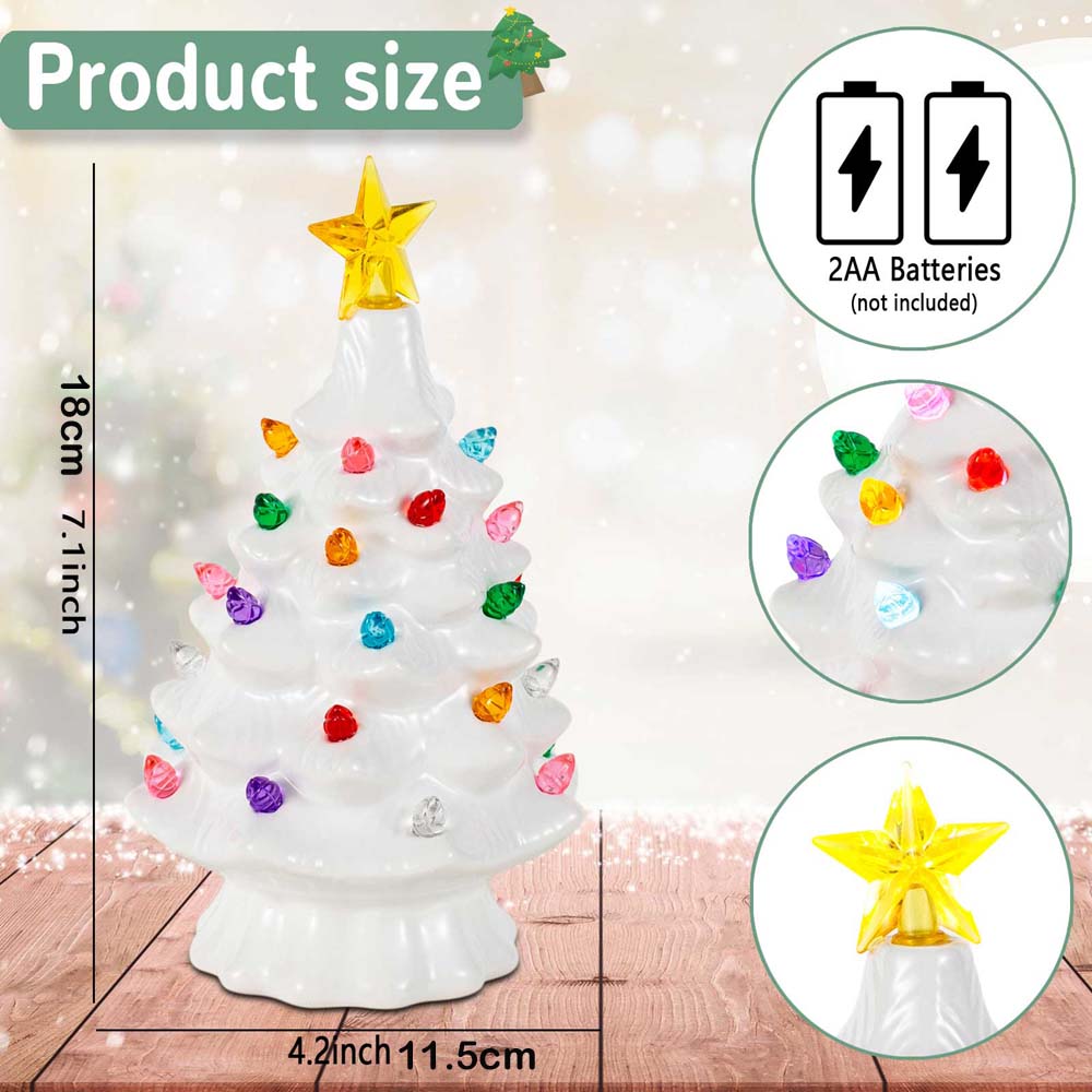 7 Inch Ceramic Christmas Villa - Star Tree Topper reseña y precio