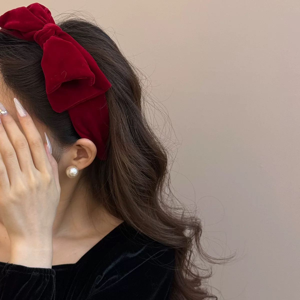 AWAYTR 1pc Large Velvet Bow Ha - Ribbon Bow Gift reseña y precio