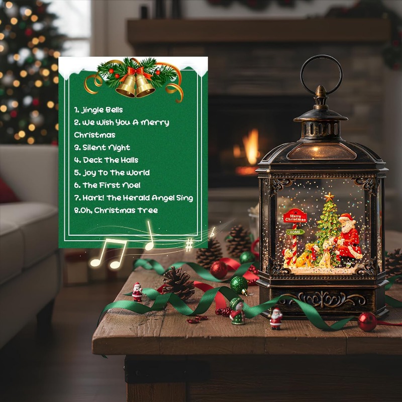 Christmas Snow Globe Lantern w - Snow Globe Musical reseña y precio