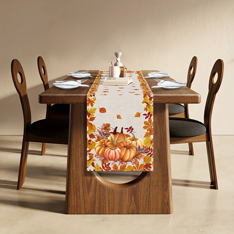 1pc Thanksgiving & Halloween T - Christmas Table Runner reseña y precio