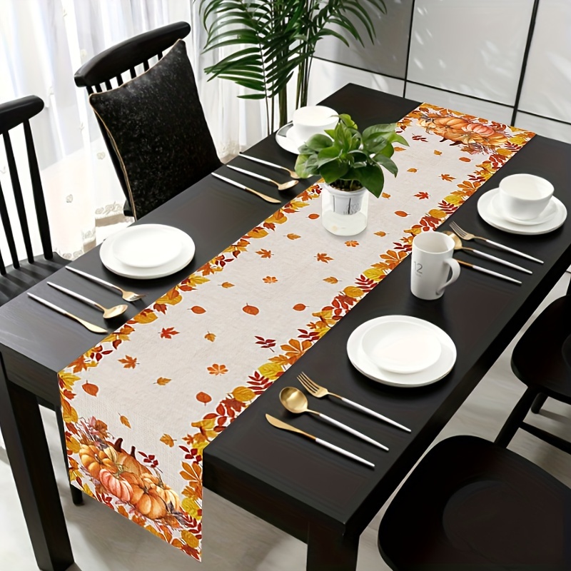 1pc Thanksgiving & Halloween T - Christmas Table Runner reseña y precio
