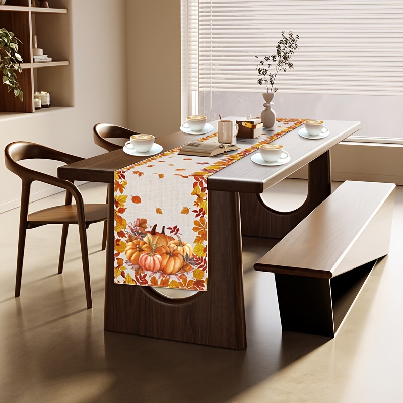 1pc Thanksgiving & Halloween T - Christmas Table Runner reseña y precio