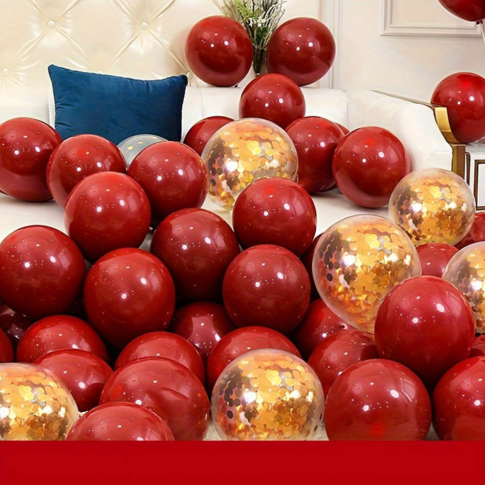 50pcs/pack Red Gold Balloon Ar - Tinsel Garland Decoration reseña y precio