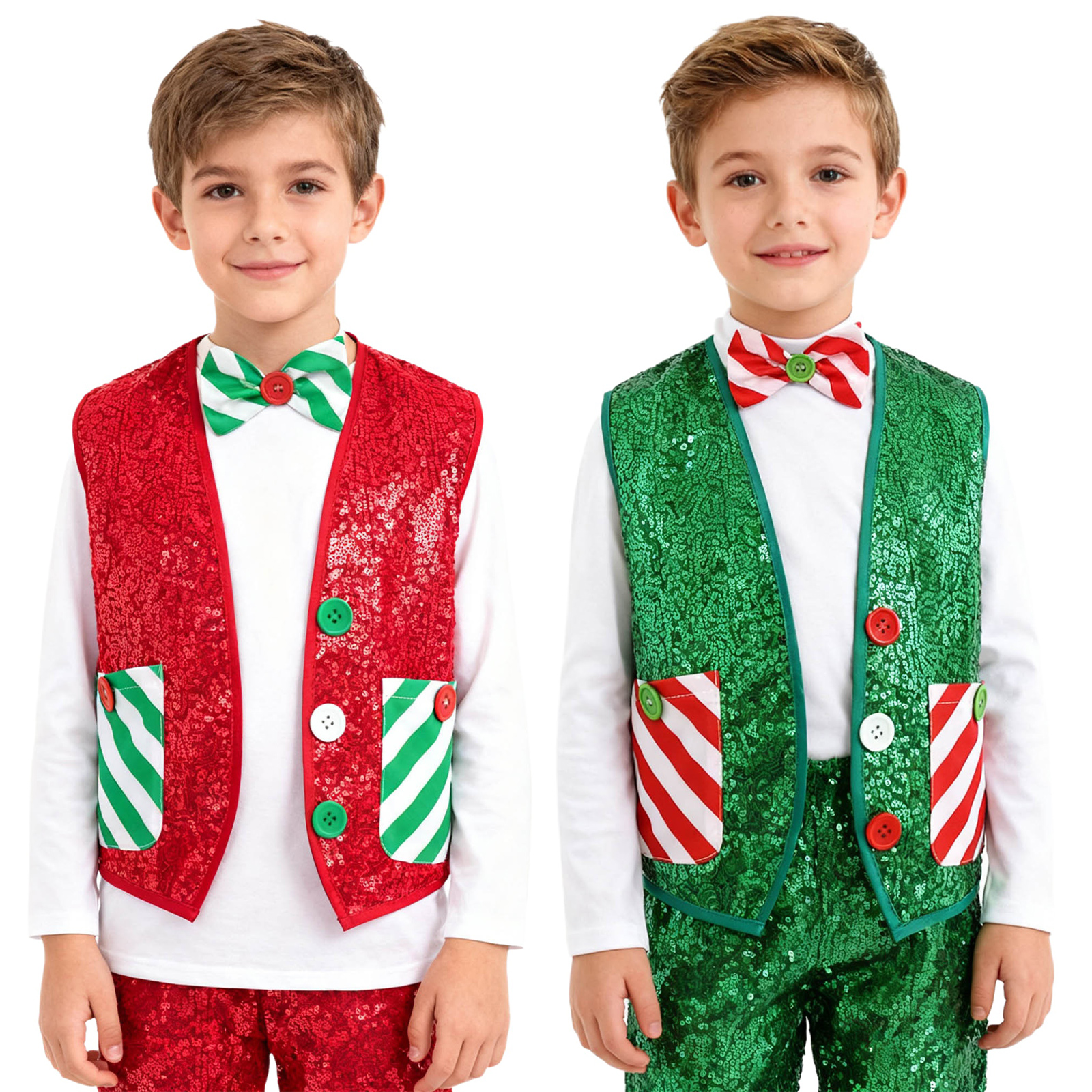 Boys Girls Christmas Santa Elf - Elf Costume Christmas reseña y precio