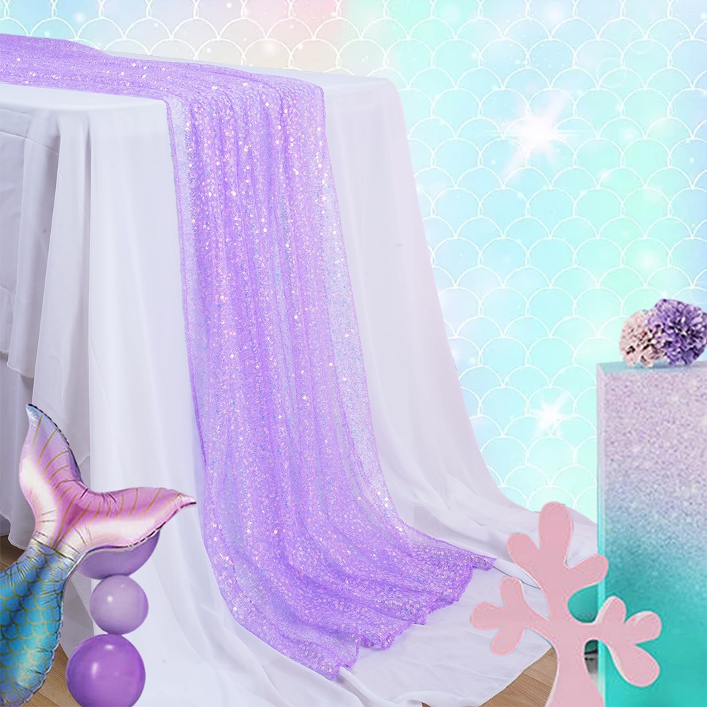 Mermaid Table Runner Iridescen - Christmas Table Runner reseña y precio