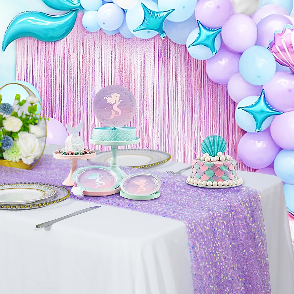 Mermaid Table Runner Iridescen - Christmas Table Runner reseña y precio