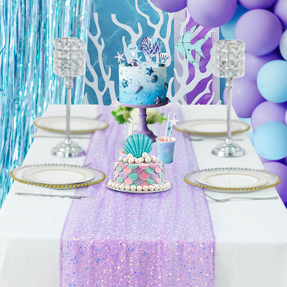 Mermaid Table Runner Iridescen - Christmas Table Runner reseña y precio