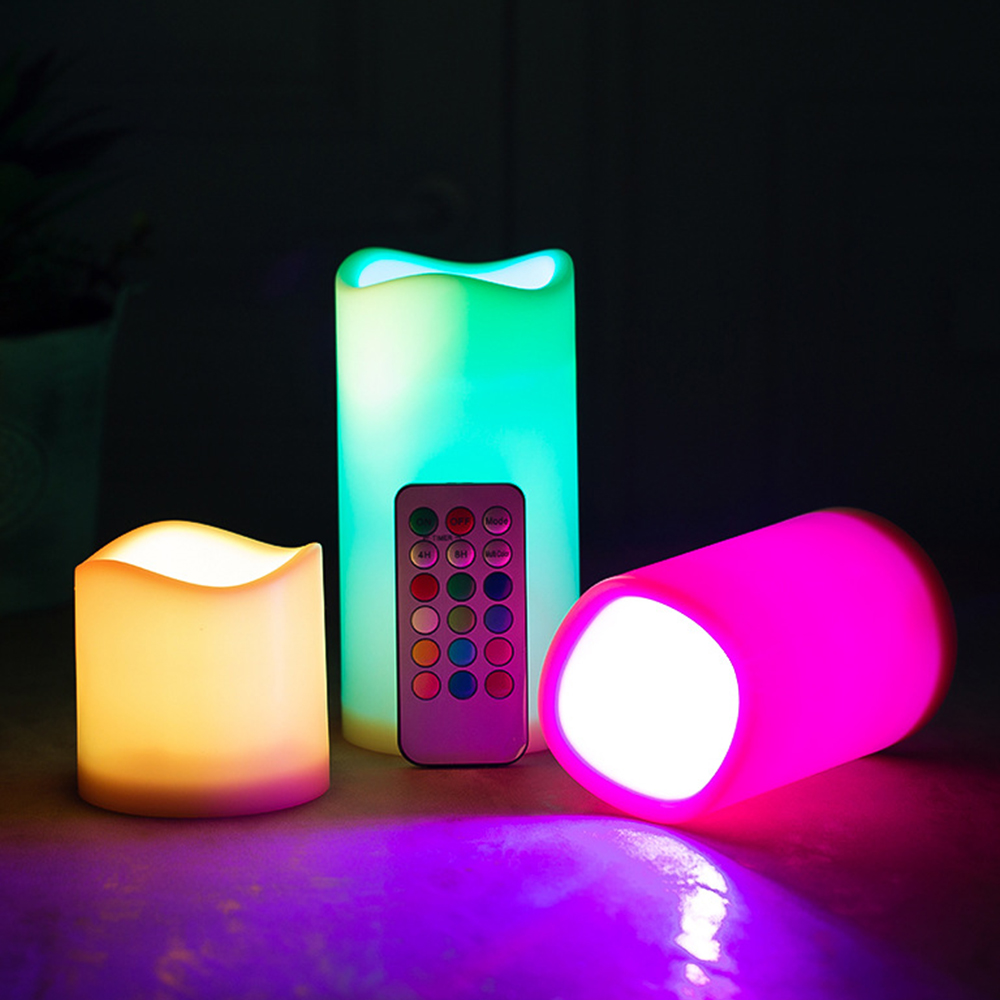 3pcs/ set LED Flameless Flicke - Holiday Candle Set reseña y precio