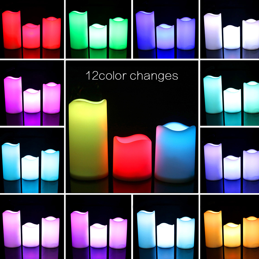 3pcs/ set LED Flameless Flicke - Holiday Candle Set reseña y precio