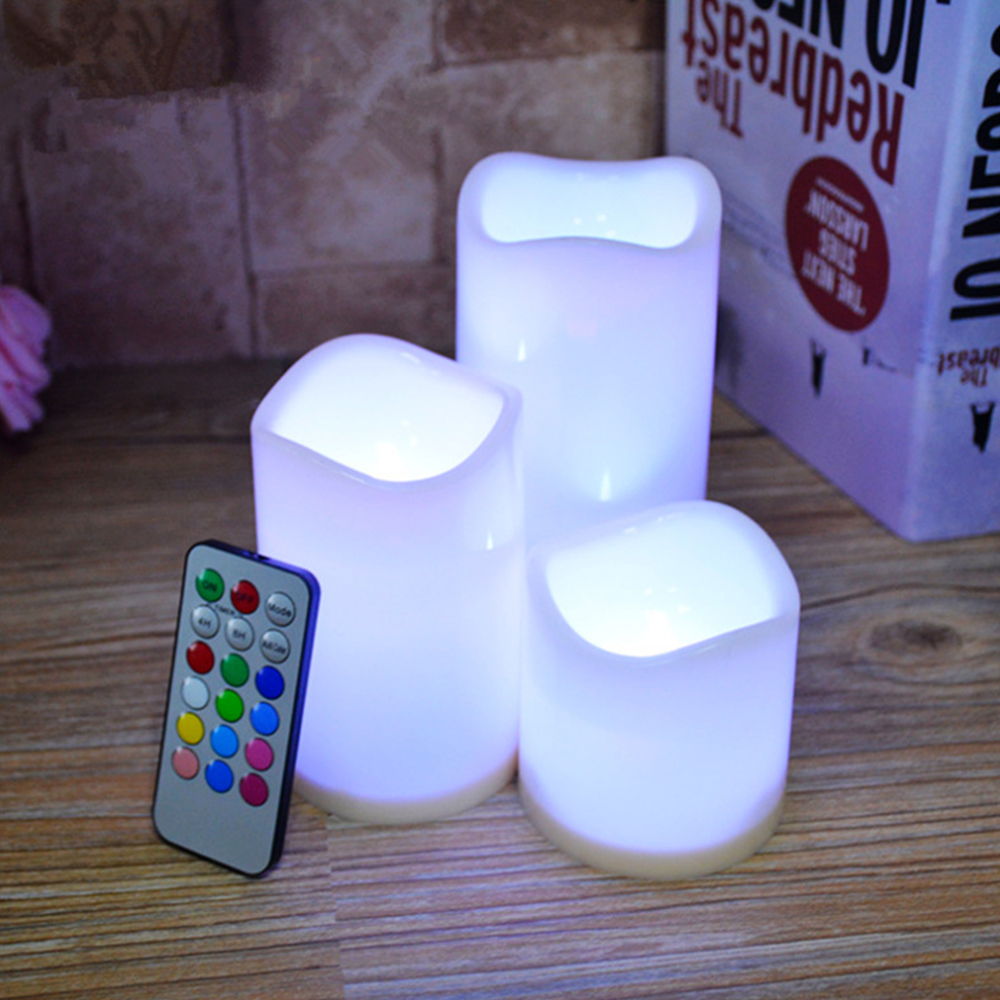 3pcs/ set LED Flameless Flicke - Holiday Candle Set reseña y precio