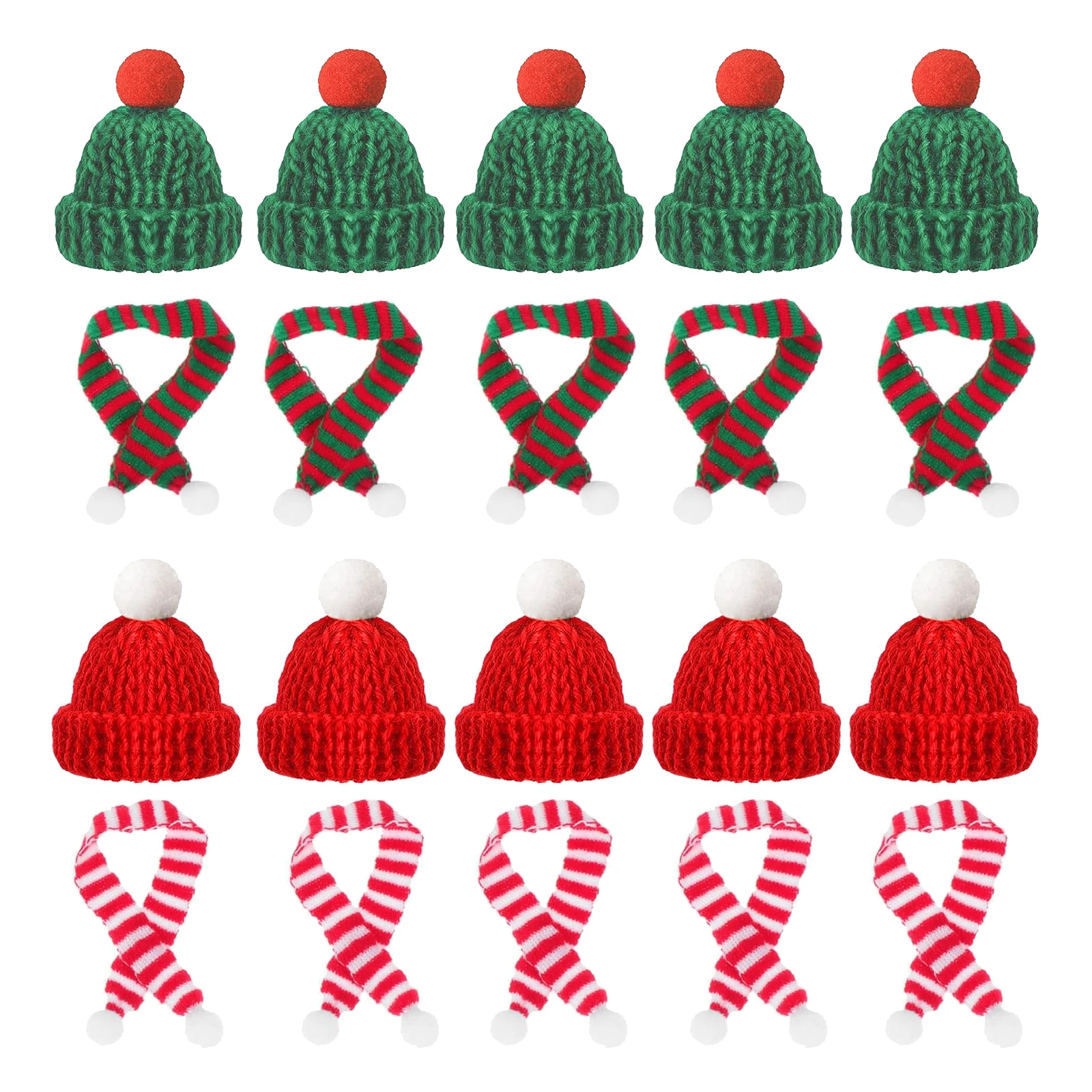 10/20pcs Mini Santa Hat & Scar - Santa Hat Plush reseña y precio