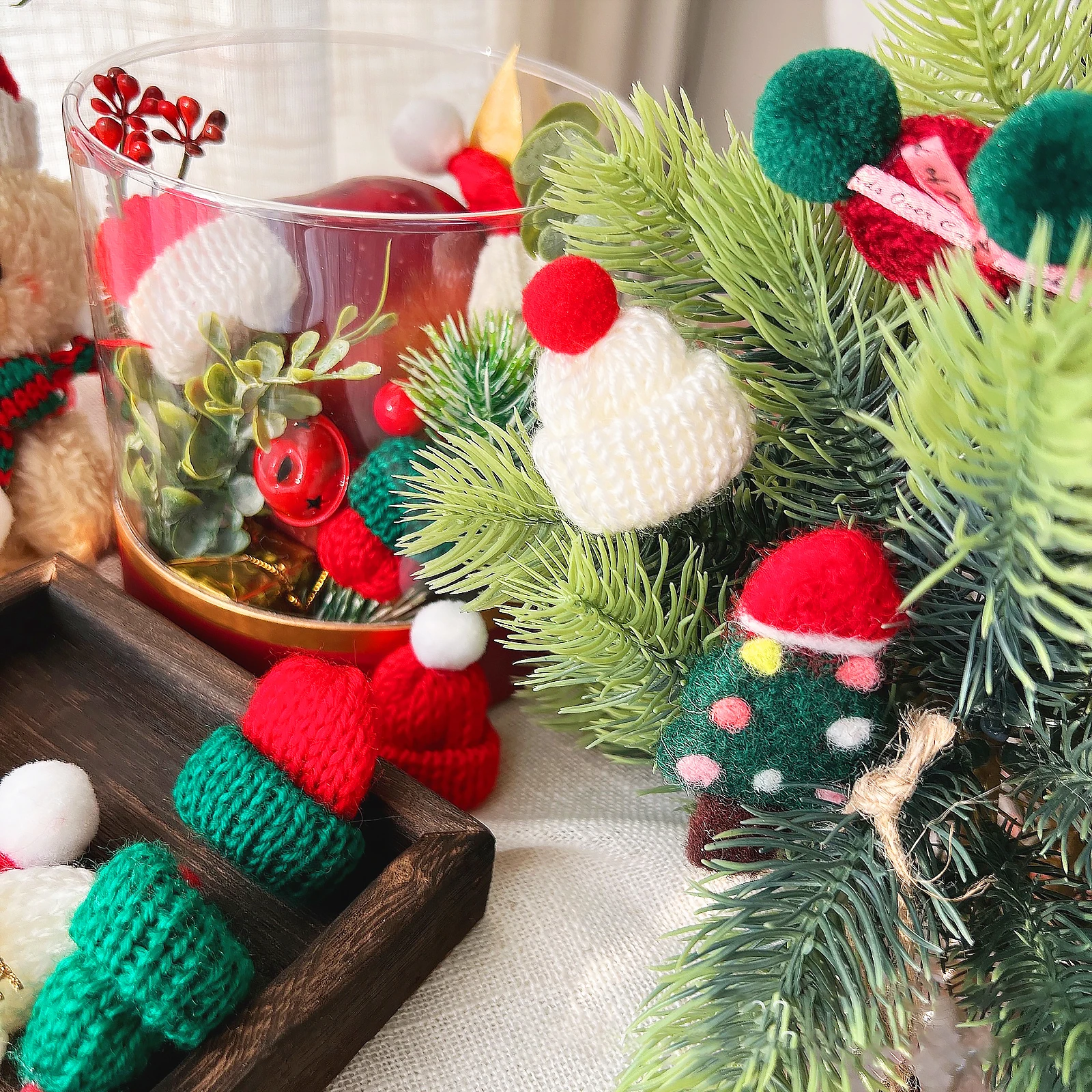 10/20pcs Mini Santa Hat & Scar - Santa Hat Plush reseña y precio