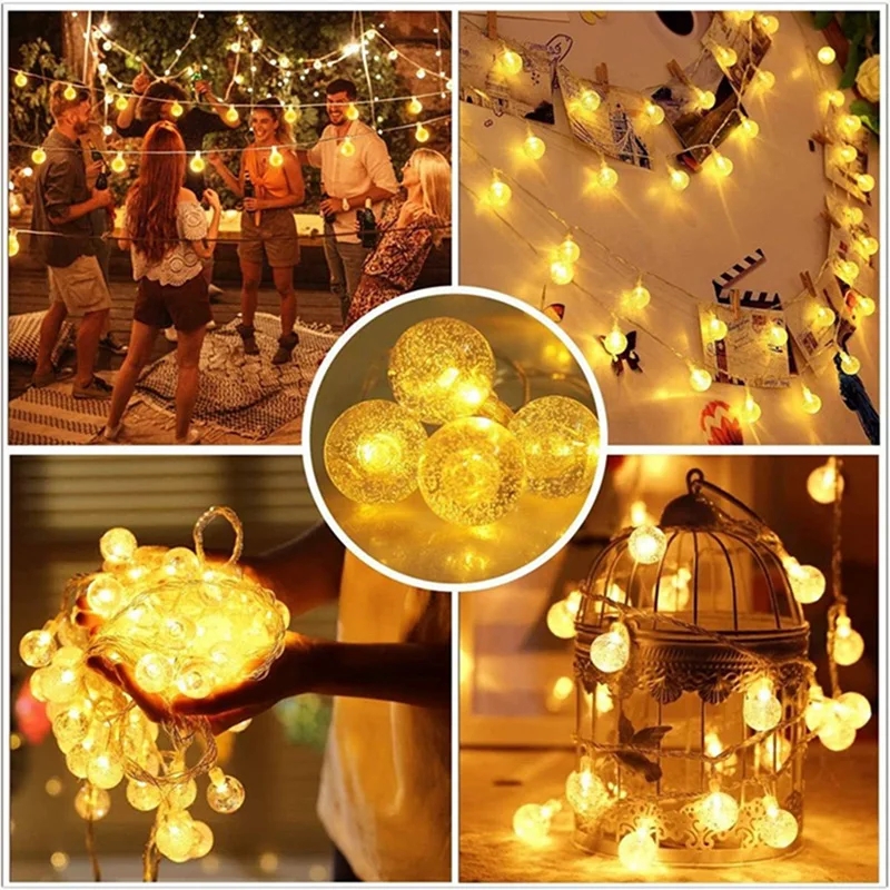 1.5-10m LED Crystal Ball Garla - Led Fairy String Lights reseña y precio