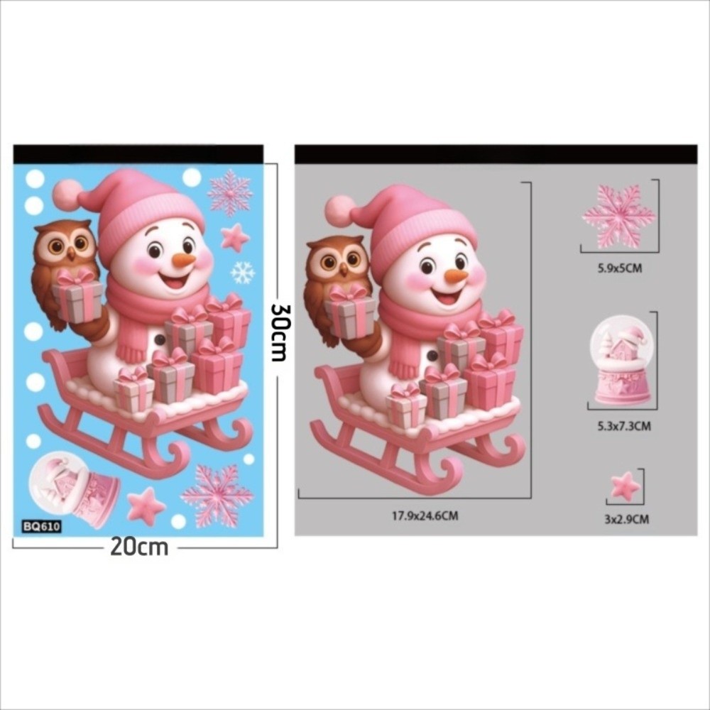 Cartoon PVC Window Stickers Sn - Snowflake Window Decal reseña y precio