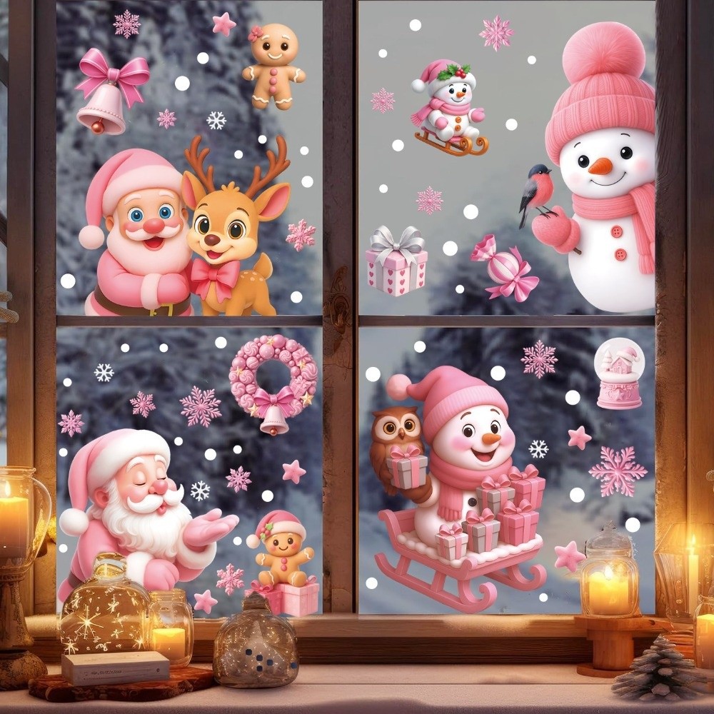 Cartoon PVC Window Stickers Sn - Snowflake Window Decal reseña y precio