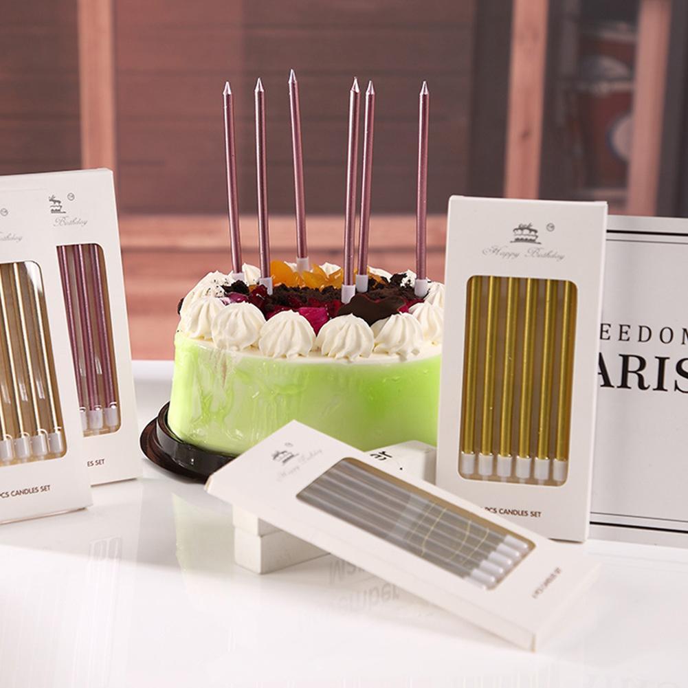 6/18pcs Metal Gold Silver Birt - Holiday Candle Set reseña y precio
