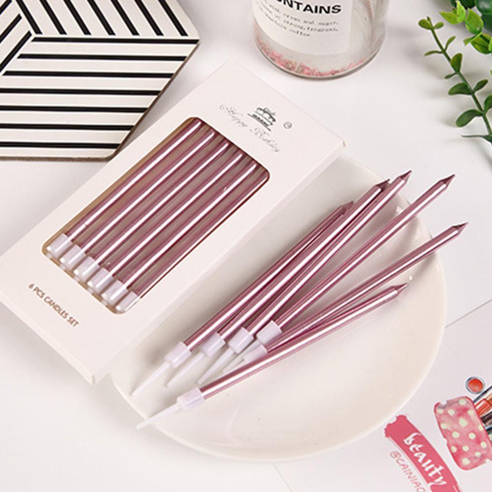 6/18pcs Metal Gold Silver Birt - Holiday Candle Set reseña y precio