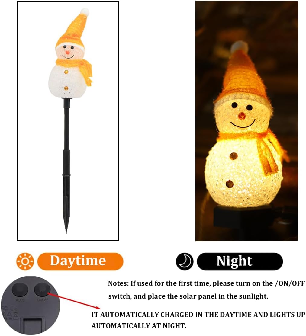 A set of four-piece solar snow - Christmas Lights Outdoor reseña y precio