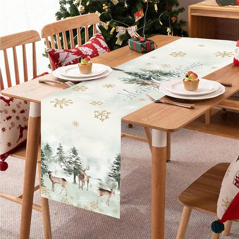 Christmas Table Runner Merry C - Christmas Table Runner reseña y precio