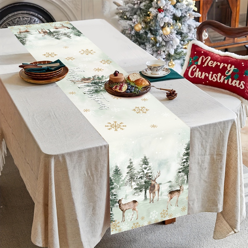 Christmas Table Runner Merry C - Christmas Table Runner reseña y precio