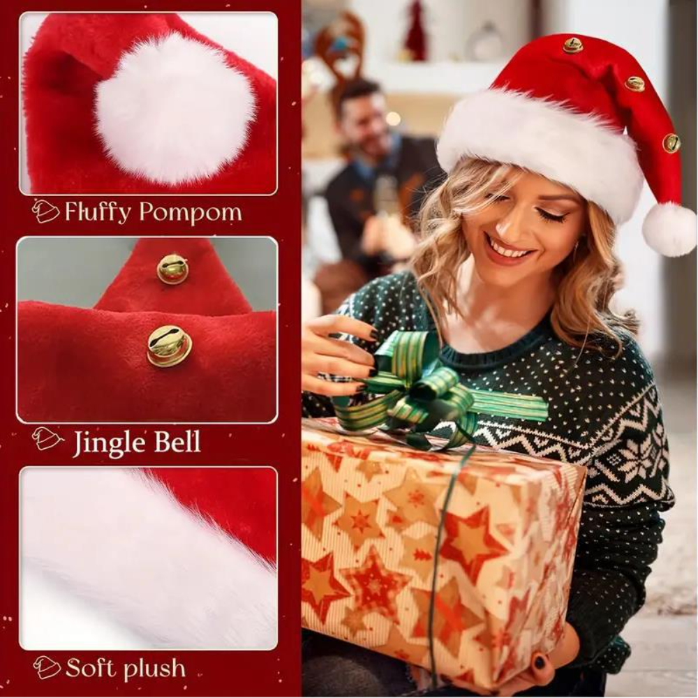 Christmas Santa Long Plush Hat - Santa Hat Plush reseña y precio
