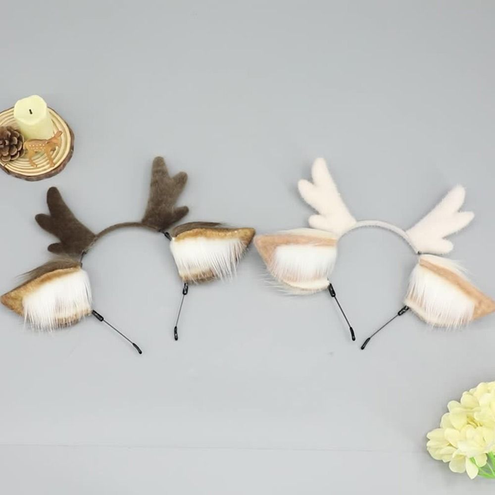 Deer Ears Reindeer Antler Head - Reindeer Antlers Headband reseña y precio