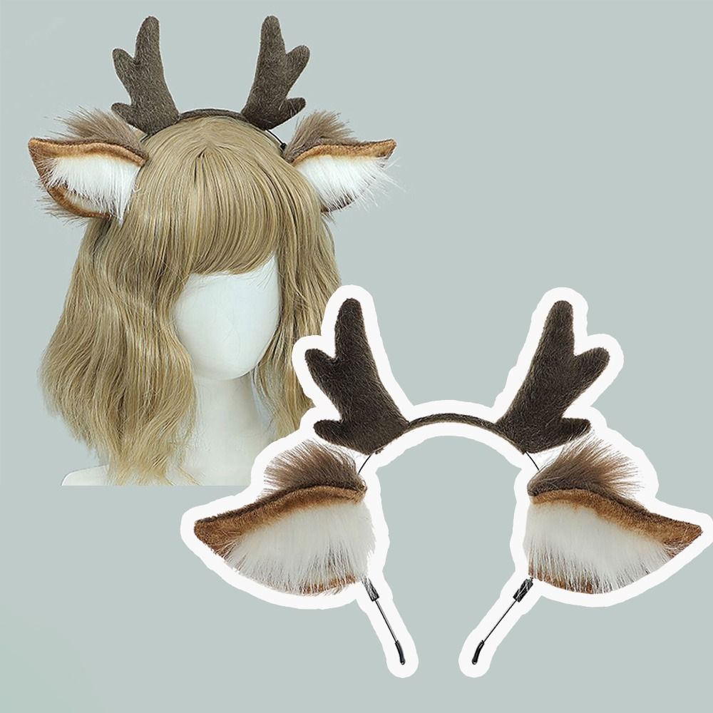 Deer Ears Reindeer Antler Head - Reindeer Antlers Headband reseña y precio