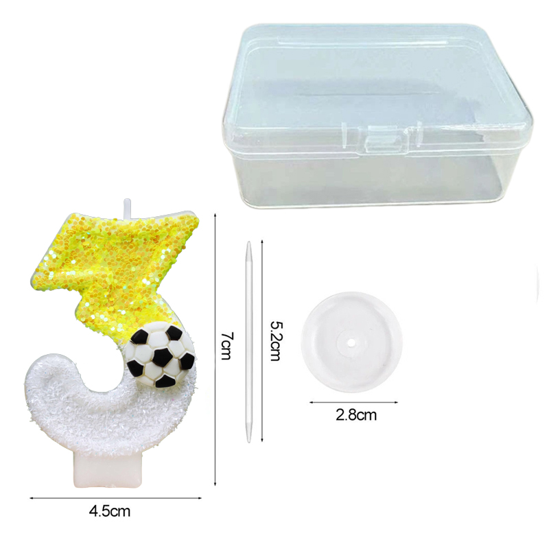 Yellow White Sequins Sports Fo - Holiday Candle Set reseña y precio
