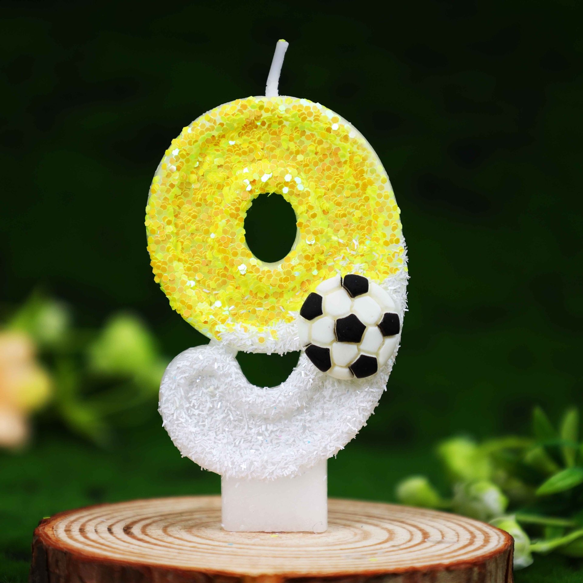 Yellow White Sequins Sports Fo - Holiday Candle Set reseña y precio