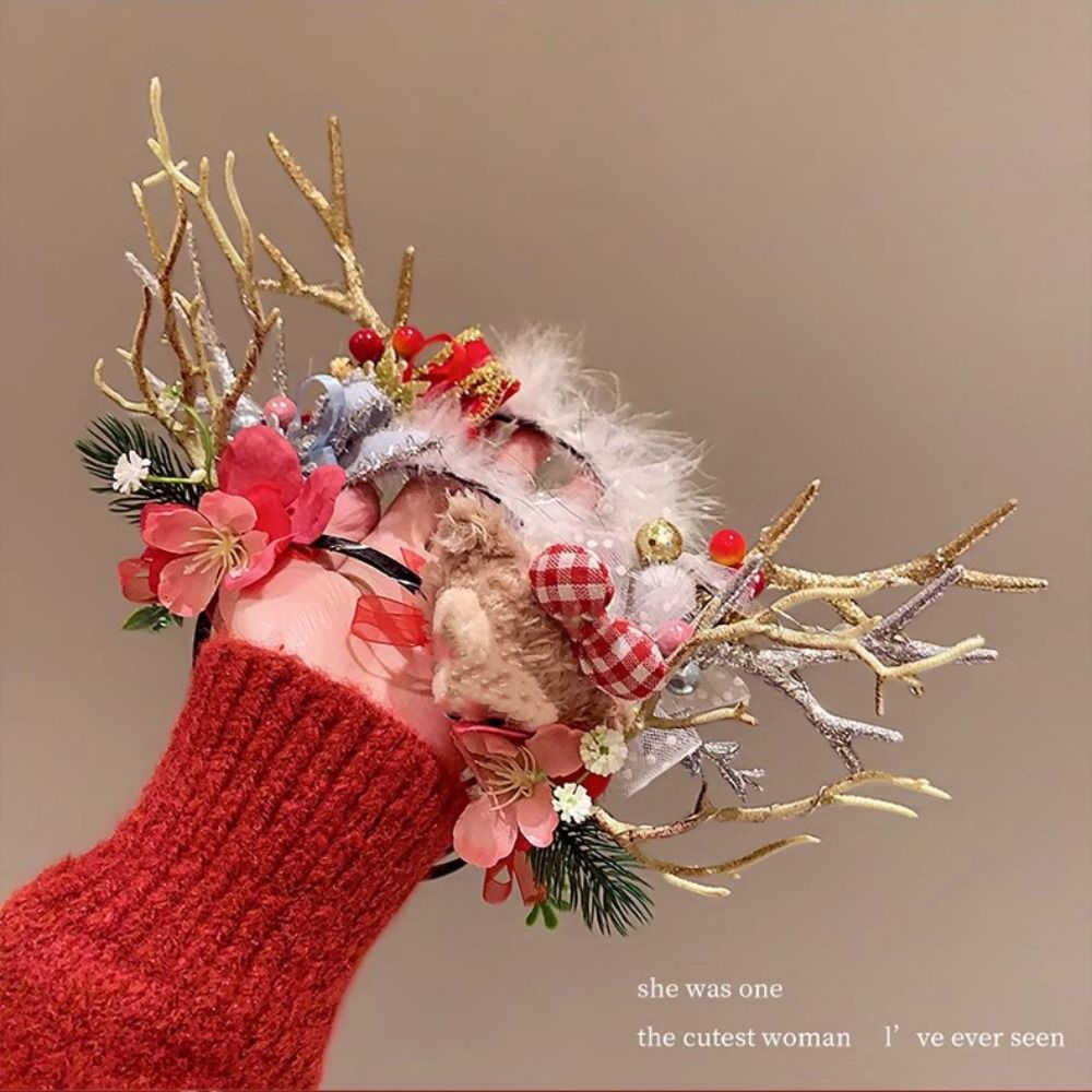 Plush LED Christmas Headband G - Reindeer Antlers Headband reseña y precio